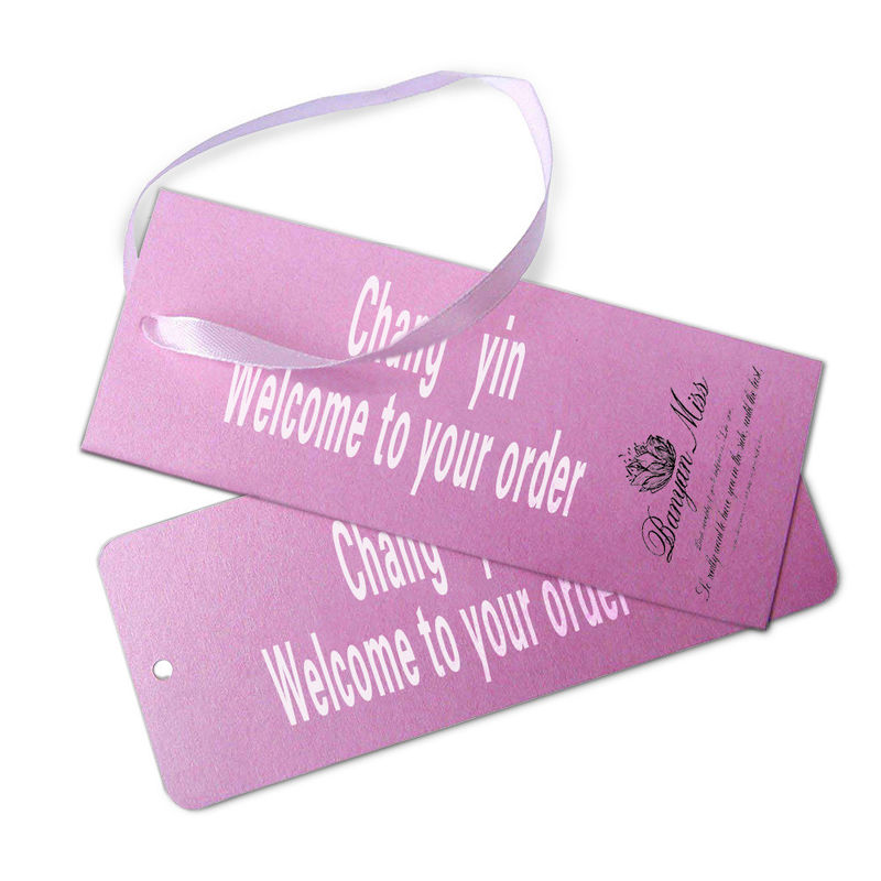 White Cardboard Custom Card Printing Paper Hanging Tag Gift Card For Clothes